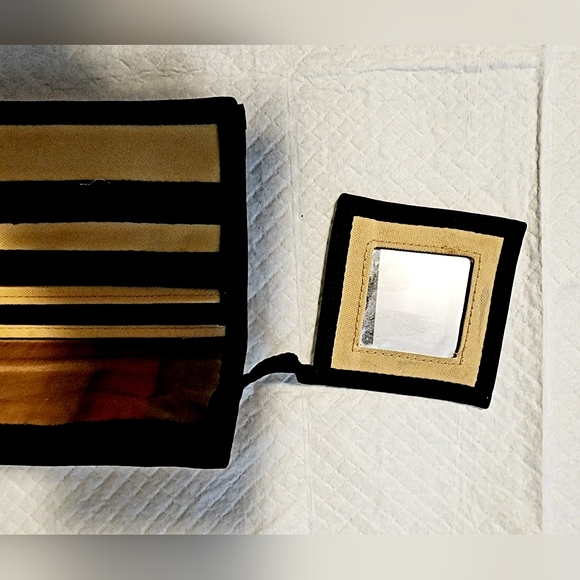 NWT 1980s waterproof Roger Gimbel Foldable Wallet w Coin Pouch Beige red Nylon - Picture 5 of 8